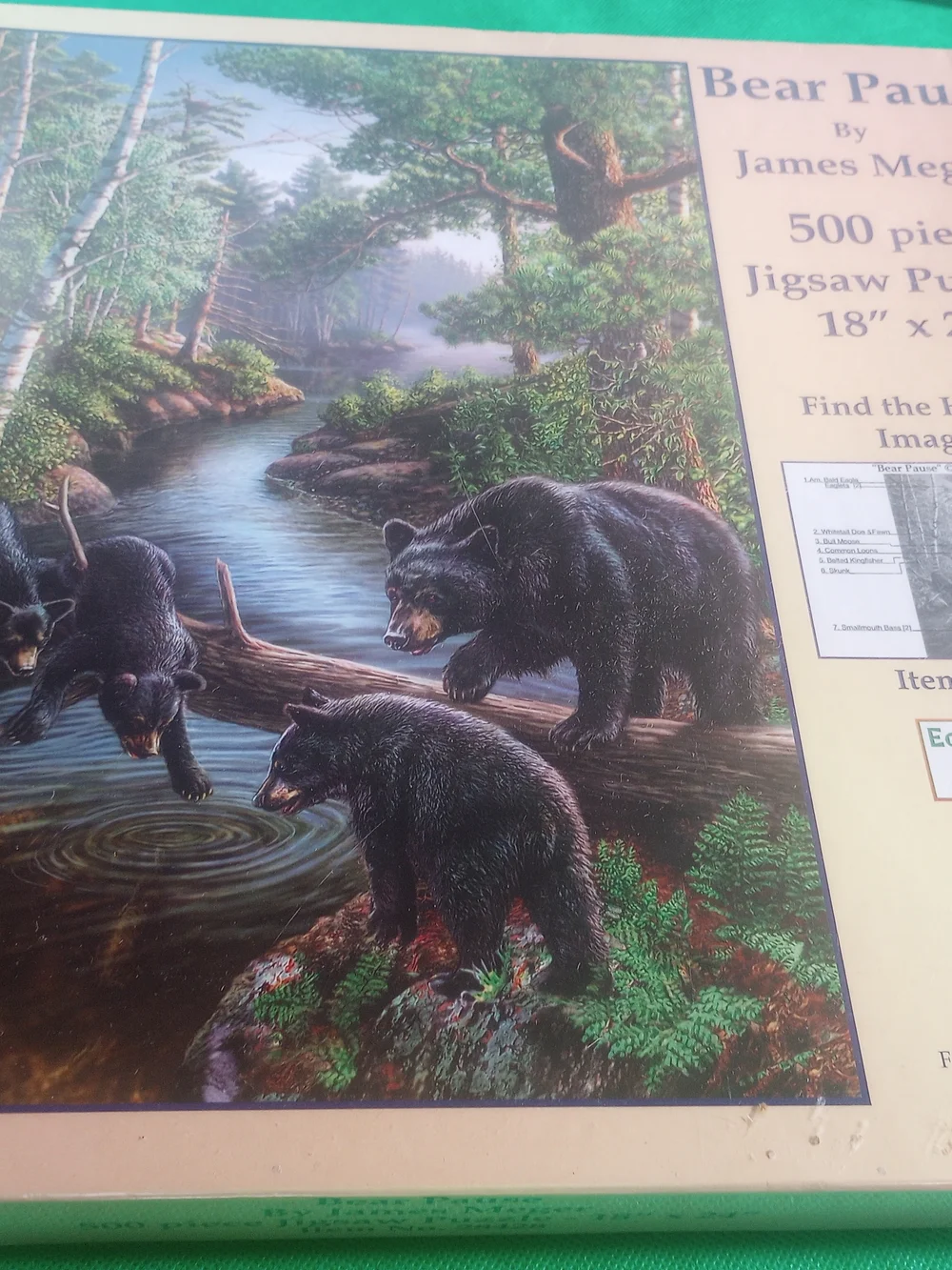 Bear Passage 500-Piece Jigsaw Puzzle - Black & Green - Picture 2 of 2